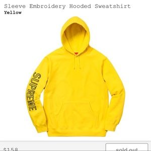 Supreme Hooded Sweatshirt Yellow